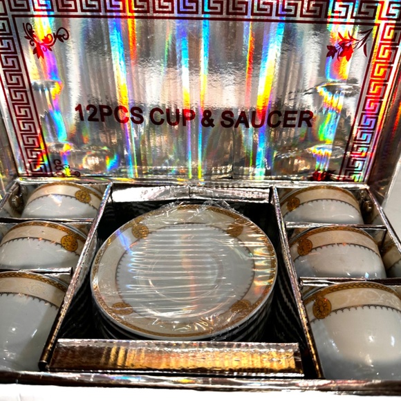 12pcs Cup and Saucer Set for Green Tea - Picture 4 of 5